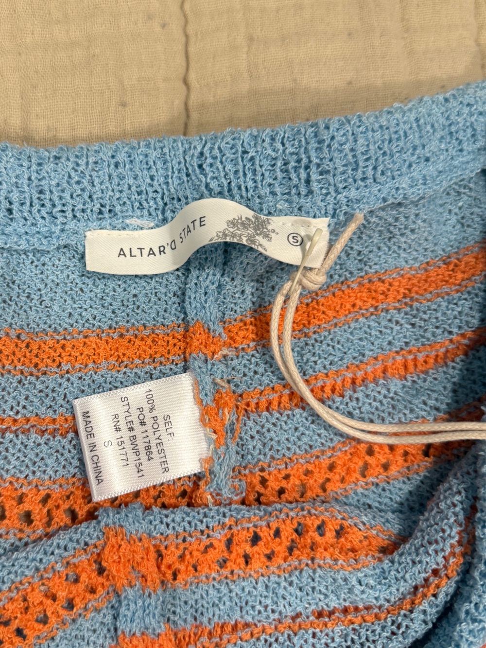NWT Alatr'd State Bowie Multi Stripe Short Size Small - Picture 4 of 4